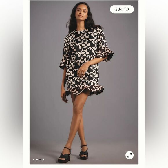 Farm Rio x Anthropologie Geo Toucan Mini Dress medium